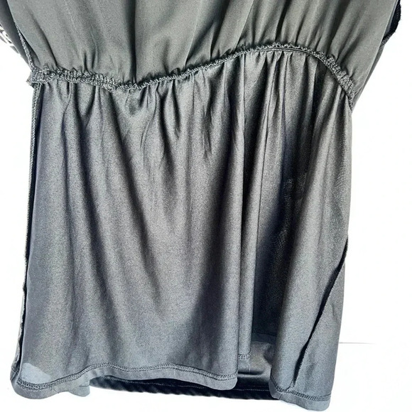 Mittoshop Black Dress Size MEDIUM Embroidered Hem - Picture 7 of 9